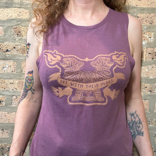 Off With Their Heads "Kitty Crest" Ladies Muscle Tank