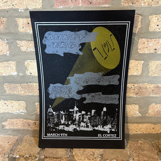 Mikey Erg / The Slow Death Limited Hand Screened Show Poster