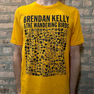 Brendan Kelly & The Wandering Birds "Gold Flair" Tee Shirt