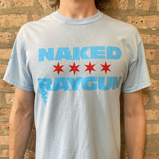 Naked Raygun "Chicago Flag" Blue Unisex Tee Shirt