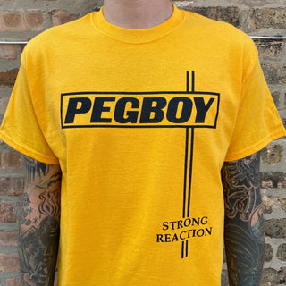 Pegboy "Strong Reaction Gold" Tee Shirt [Proceeds to Family of Pierre Kezdy]