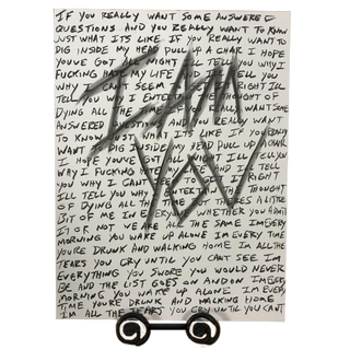 OWTH Custom Charcoal Lyric Sheet