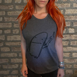 "Ranae's Spoooooky Ghost" Ladies Muscle Tank