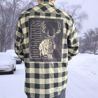 The Dopamines "Jackalope" Patch Flannel