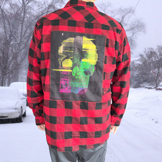 The Dopamines "Skully" Patch Flannel