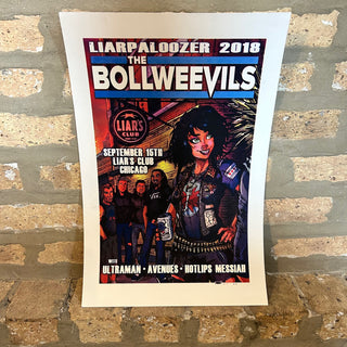 Bollweevils "Liarpalooza" Limited Hand Screened Show Poster