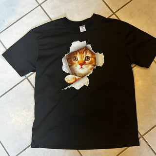 Poly Cat Tee Shirt (Size L 100% Polyester)