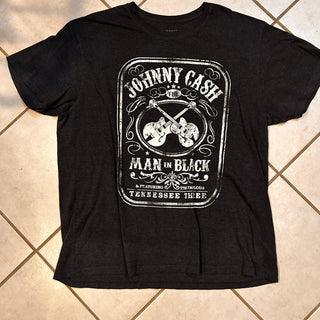 Johnny Cash Man In Black Tee Shirt (Size XL)