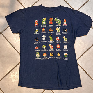 Mario Characters Tee Shirt (Size L)