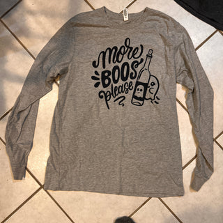 More Boos Long Sleeve Tee Shirt (Size L)