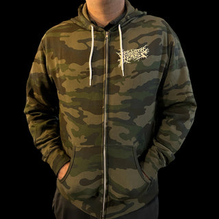 Off With Their Heads "Tiki Camo" Full Zip Hoodie