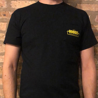 Boogie Monster Podcast "Keep Out" Pocket Tee Shirt