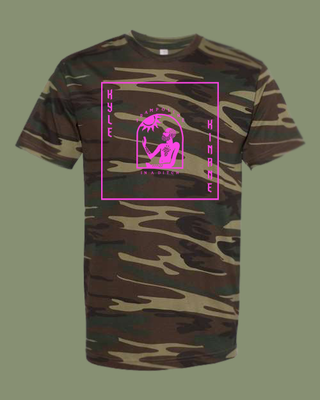 Kyle Kinane "Trampoline In A Ditch" Camo / Pink Tee Shirt