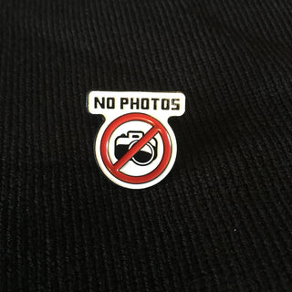 Anxious and Angry "No Photos" Enamel Pin