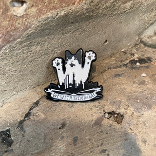 OWTH - "Strayzilla" Black and White Enamel Pin