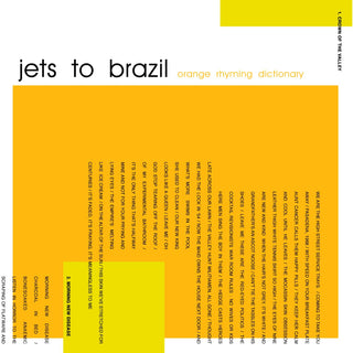 Jets To Brazil "Orange Rhyming Dictionary" LP