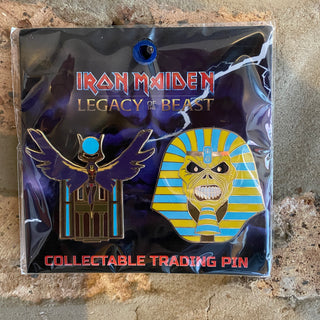 Iron Maiden "Pharaoh and Aset" Enamel Pin Set